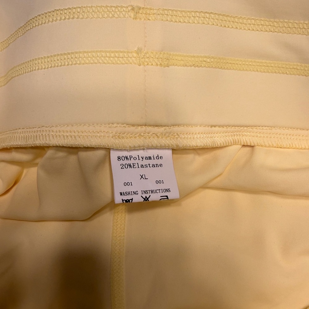 Yellow Ruffle Skort with Drawstring Waist - Picture 7 of 8